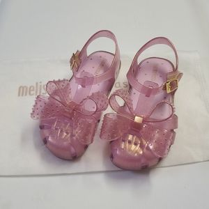Mini Melissa Aranha XIII Bow clear sandals 10